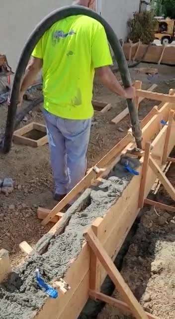 Worker working in Concrete Slab