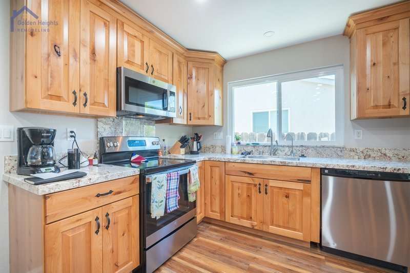 Brown Wooden Kitchen Cabinets