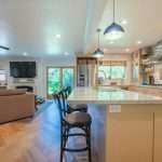 Living room with kitchen