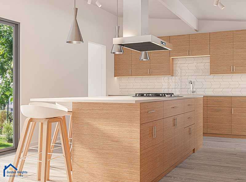 Brown Wooden Kitchen Cabinets